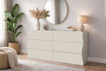 Sideboard >ONDA< in matt Kaschmir - 155,1x81,5x40...