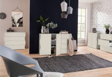 Sideboard >ONDA< in matt Kaschmir, Holzwerkstoff - 98x81,5x40 (BxHxT)