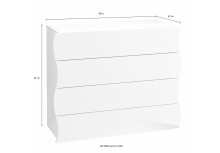 Sideboard >ONDA< in matt Kaschmir, Holzwerkstoff - 98x81,5x40 (BxHxT)