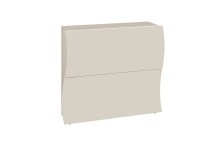 Schuhkipper >ONDA< in matt Kaschmir, Holzwerkstoff - 101x81,1x26,6cm (BxHxT)