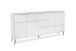 Sideboard >Soma< in weiß / Dekor Eiche, Holzwerkstoff - 190x90x40cm (BxHxT)