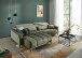 Ecksofa >Wolve< elektr. Sitzverstellung, Aragon grün - 277x108x179cm (BxHxT)
