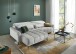 Ecksofa >Wolve< elektr. Sitzverstellung, Aragon silbergrau - 277x108x179cm (BxHxT)