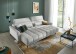 Ecksofa >Wolve< elektr. Sitzverstellung, Aragon silbergrau - 277x108x179cm (BxHxT)