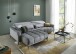 Ecksofa >Wolve< elektr. Sitzverstellung, Aragon mittelgrau - 277x108x179cm (BxHxT)