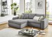 Polsterecke >Luno< Stauraum+Schlaffunktion, Cord hellgrau - 241x89x175cm (BxHxT)
