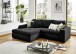 Polsterecke >Luno< Stauraum+Schlaffunktion, Cord schwarz - 241x89x175cm (BxHxT)