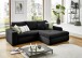 Polsterecke >Luno< Stauraum+Schlaffunktion, Cord schwarz - 241x89x175cm (BxHxT)