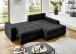 Polsterecke >Luno< Stauraum+Schlaffunktion, Cord schwarz - 241x89x175cm (BxHxT)