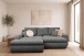 Polsterecke >Luno< el. Sitztiefenverstellung, Feincord dunkelgrau - 241x89x175cm (BxHxT)