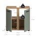 Waschbeckenunterschrank >Blake< in Artisan Eiche Nachbildung/Salbei