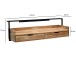 Schreibtisch >WL7.440< hängend, in Akazie / schwarz - 120x37x38 (BxHxT)