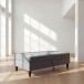 Hocker >Palermo< mit Stauraum, in anthrazit, Samt - 130x43x69cm (BxHxT)