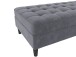 Hocker >Palermo< mit Stauraum, in anthrazit, Samt - 130x43x69cm (BxHxT)