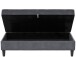 Hocker >Palermo< mit Stauraum, in anthrazit, Samt - 130x43x69cm (BxHxT)