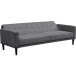 Schlafsofa >Aarhus< in Grau, Cord - 213x81x86cm (BxHxT)