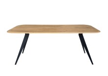 Esstisch >TI-0670< in Wildeiche massiv geölt - 200x100x75 (LxBxH)