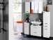 Waschbeckenunterschrank >Bologna I< in Weiß aus MDF - 60x54x35cm (BxHxT)