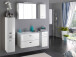 Midischrank >Bologna< in Weiß Hochglanz aus MDF - 30x130x35cm (BxHxT)
