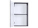 Hängeschrank >Graphit< in Dekor Eiche rauchsilber aus MDF - 40x64x20cm (BxHxT)