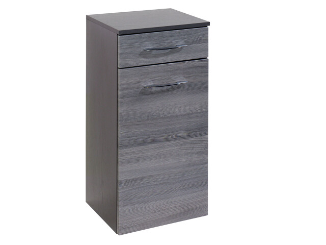 Unterschrank >Graphit< in Dekor Eiche rauchsilber aus MDF - 40x79x35cm (BxHxT)