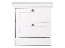 Nachttisch >Landsted< in Weiß - 50x50x35cm (BxHxT)